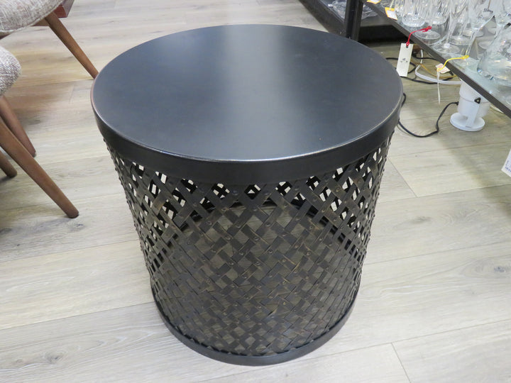Metal Drum End Table