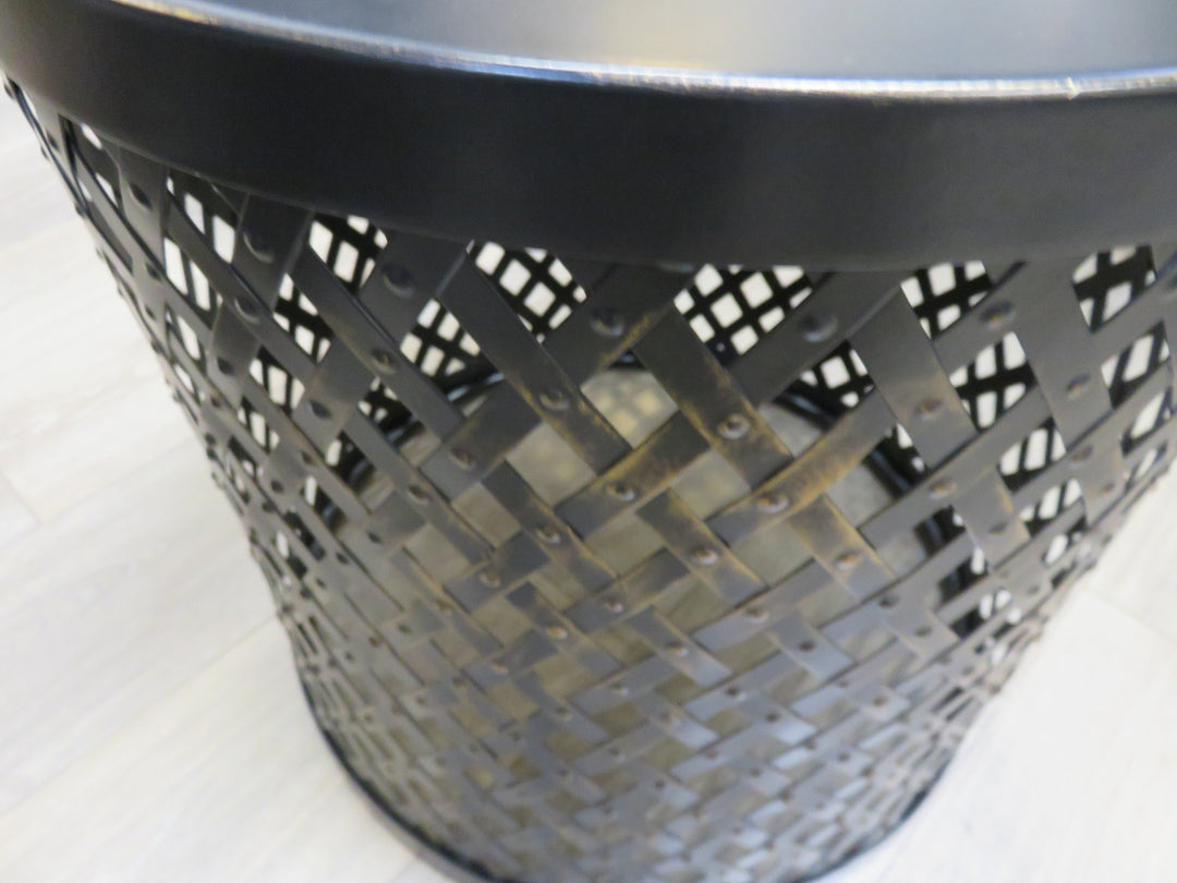 Metal Drum End Table