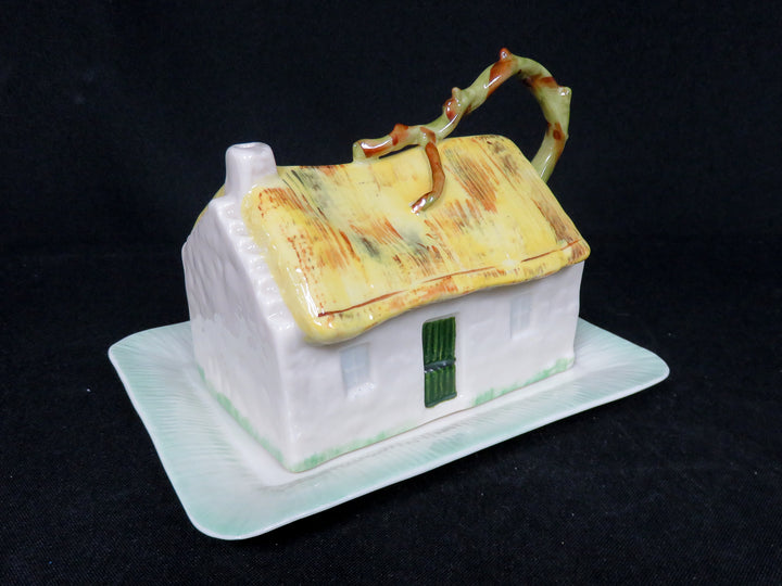 Belleek Covered Butter Dish