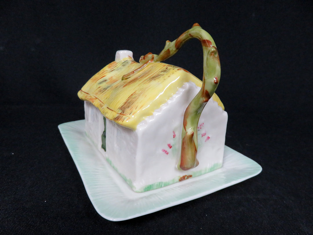 Belleek Covered Butter Dish