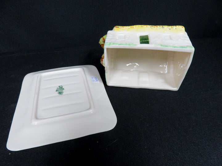 Belleek Covered Butter Dish