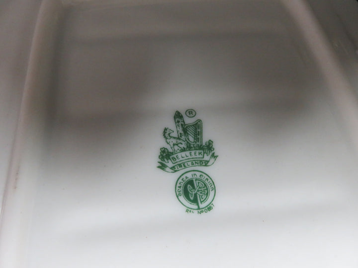 Belleek Covered Butter Dish