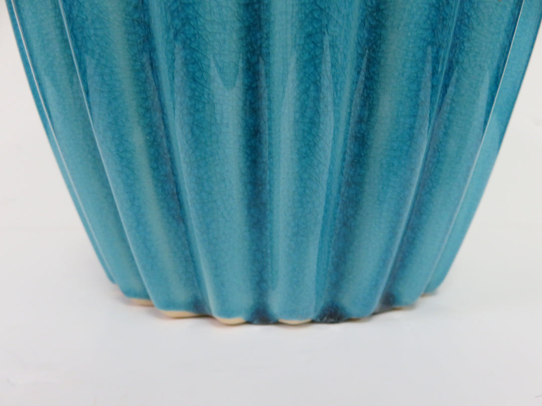 Crackle Glazed Turquoise Planter