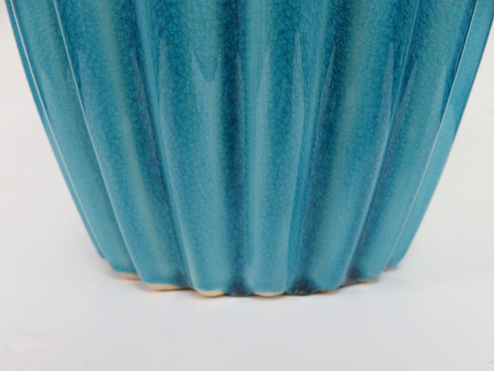 Crackle Glazed Turquoise Planter