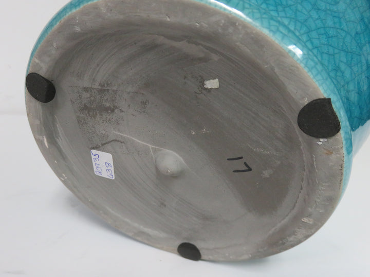 Crackle Glazed Turquoise Planter
