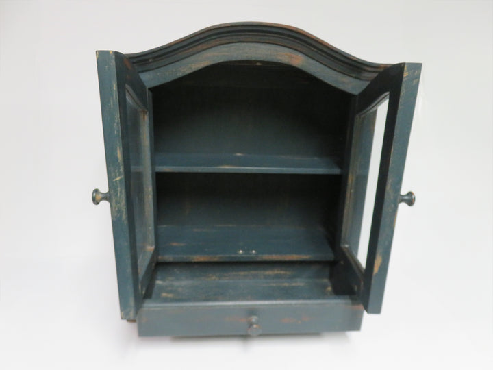 Distressed Blue Display Case