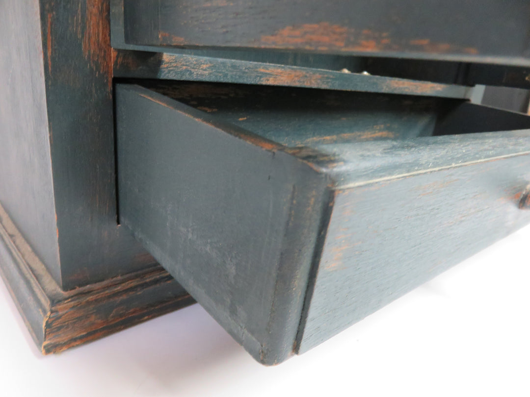 Distressed Blue Display Case