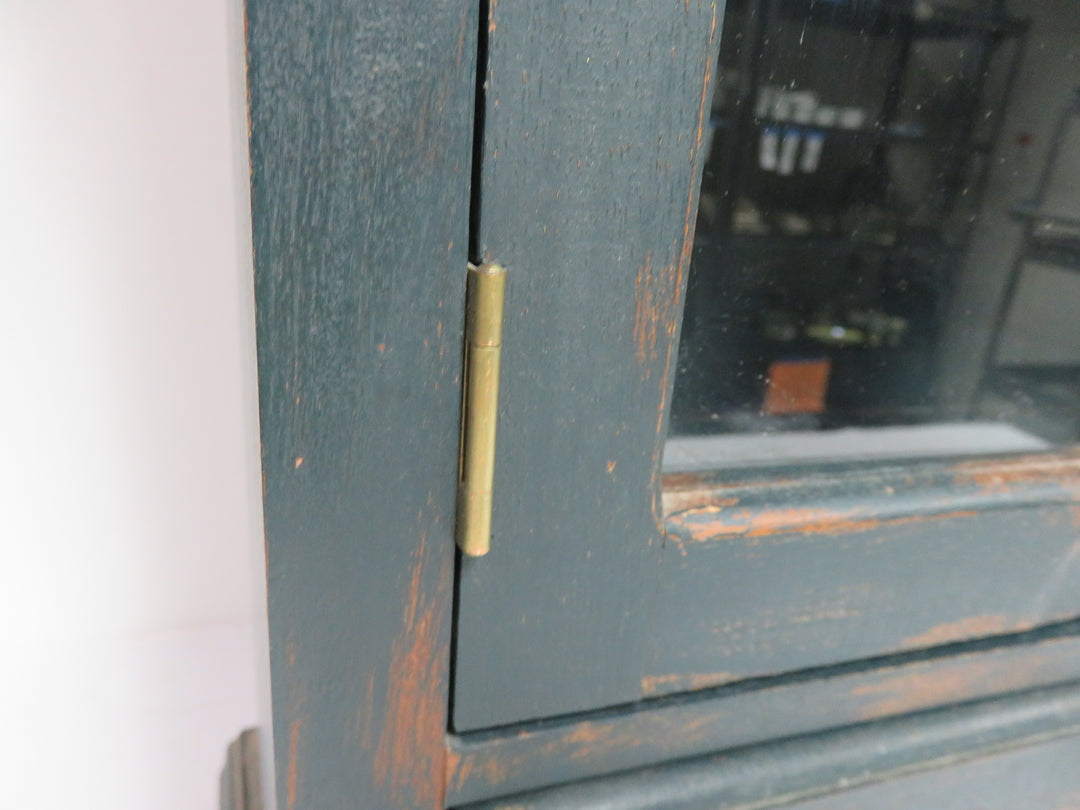 Distressed Blue Display Case