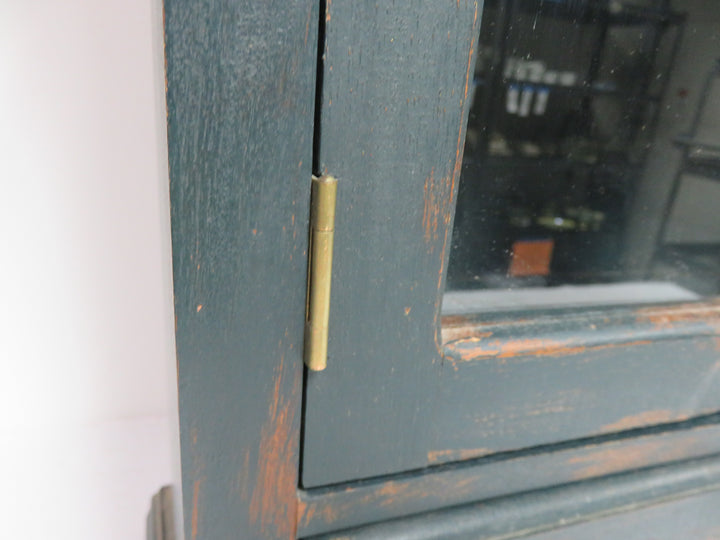 Distressed Blue Display Case