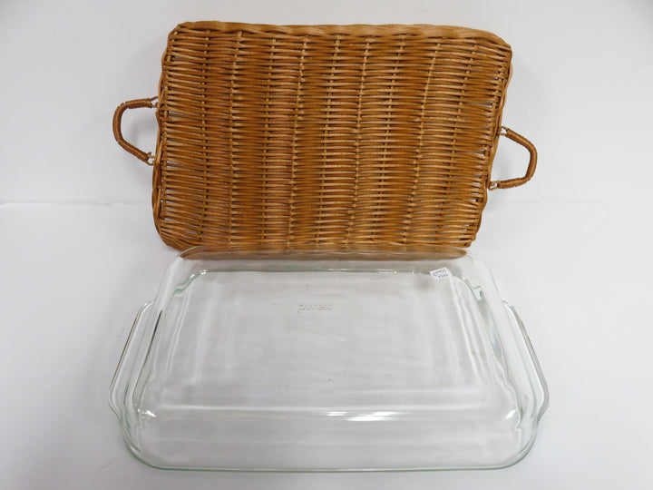 Pyrex Casserole with Basket