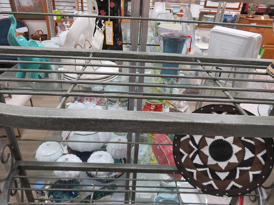 Gray Metal Baker's Rack