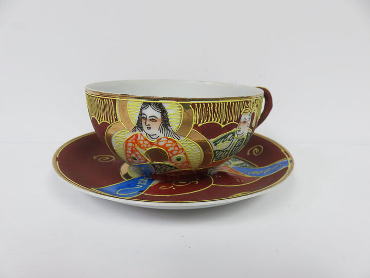 Satsuma Moriage Gold Dragon Tea Set