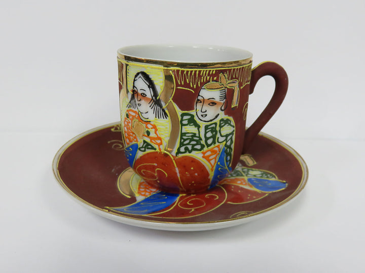 Satsuma Moriage Dragon Demitasse Set