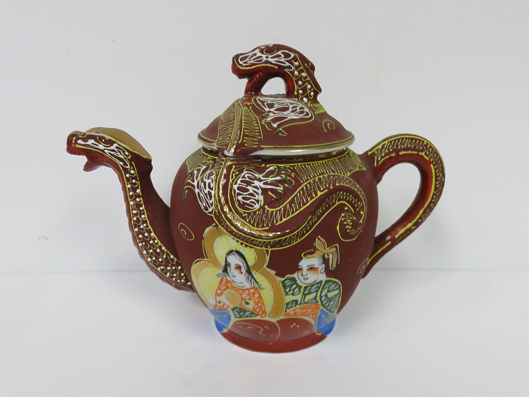 Satsuma Moriage Dragon Demitasse Set
