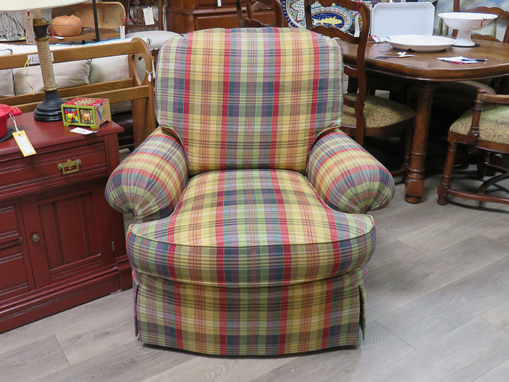 Hickory & White Chair and Ottoman