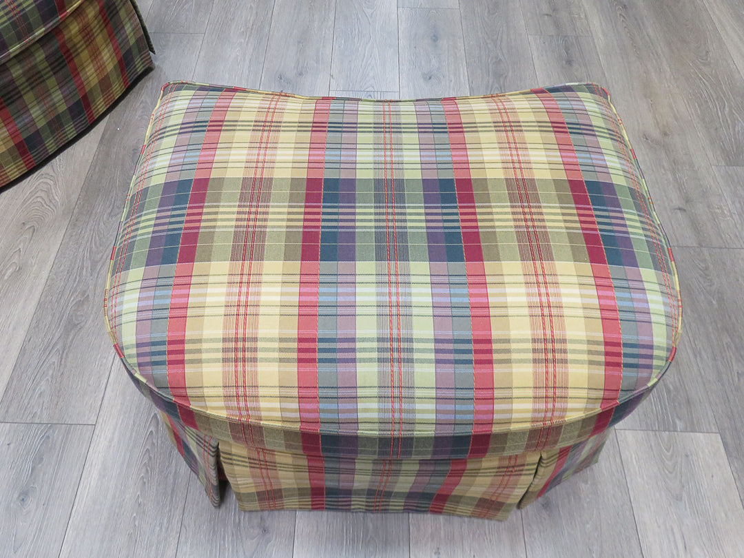 Hickory & White Chair and Ottoman