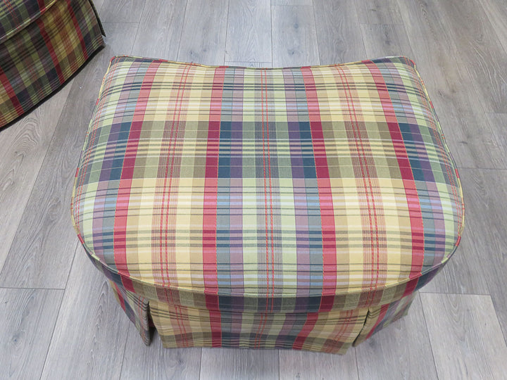 Hickory & White Chair and Ottoman