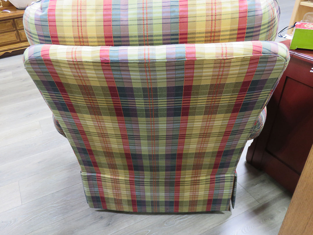 Hickory & White Chair and Ottoman