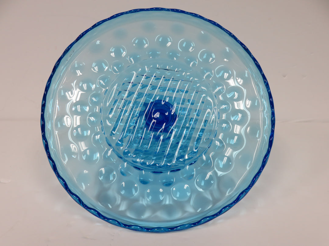 L. E. Smith Blue Cake Stand