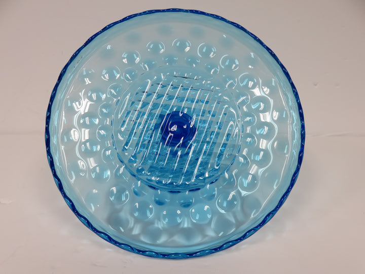 L. E. Smith Blue Cake Stand