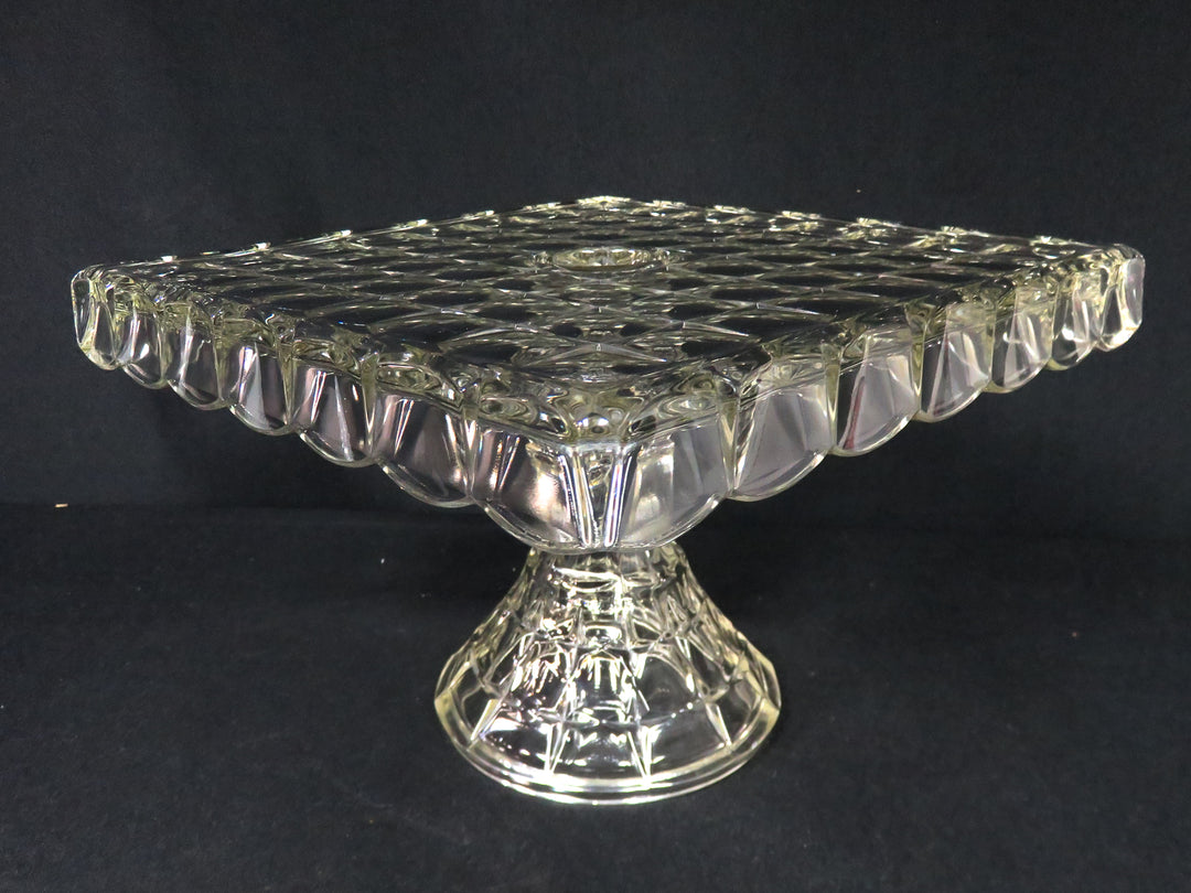 Indiana Glass Square Cake Stand