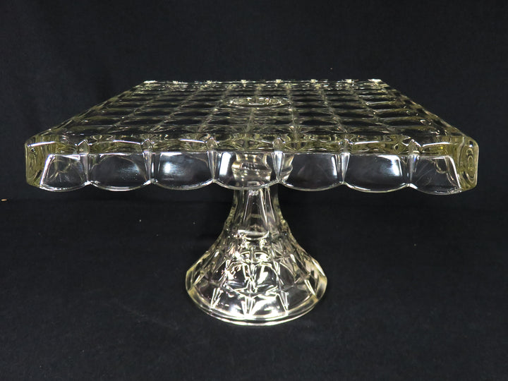 Indiana Glass Square Cake Stand