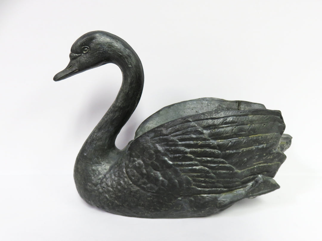 Cast Metal Swan Figurine
