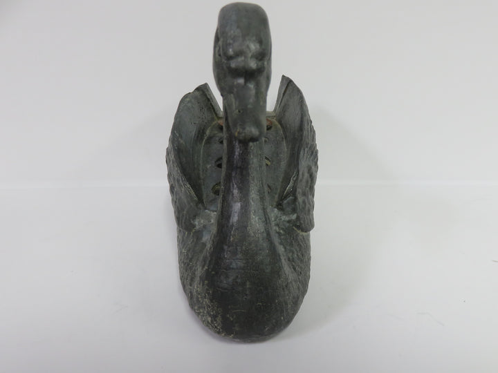 Cast Metal Swan Figurine