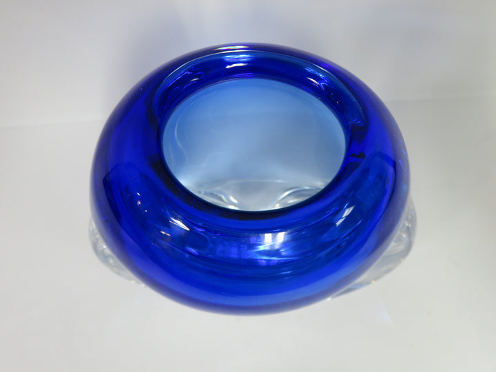 Cobalt Art Glass Signed Vase