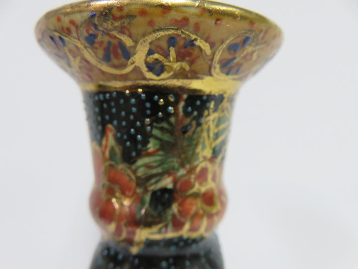 Vintage Satsuma Candlesticks