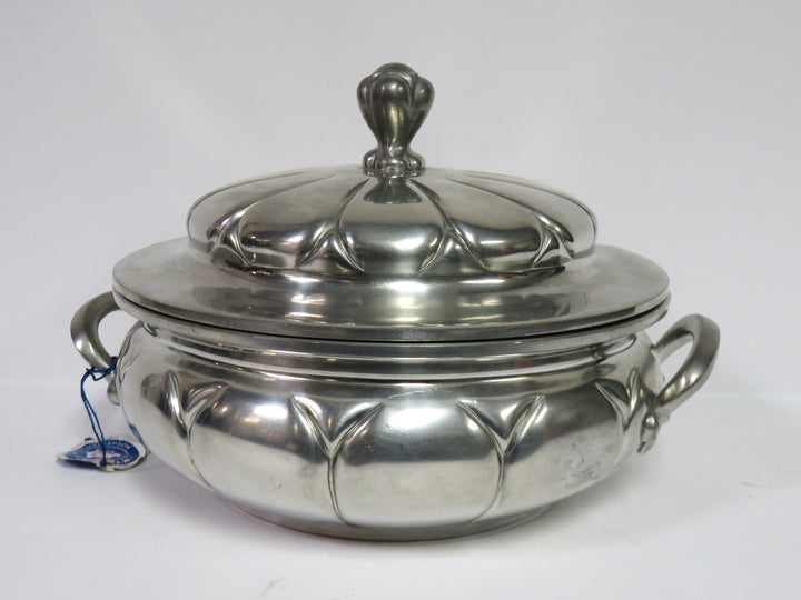 Vintage Pewter Covered Casserole