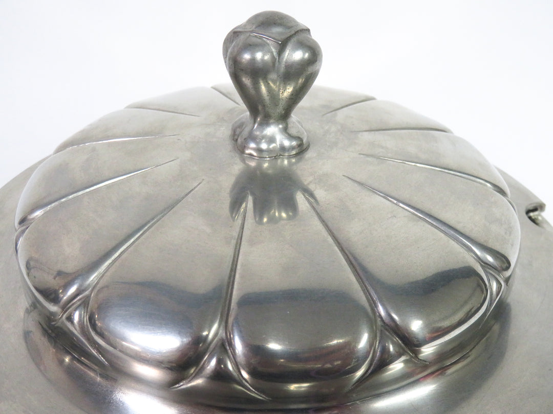 Vintage Pewter Covered Casserole