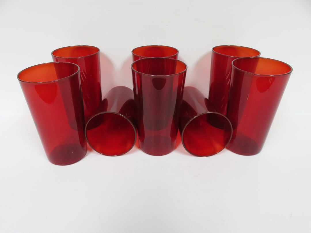 Ruby Red Glass Tumblers