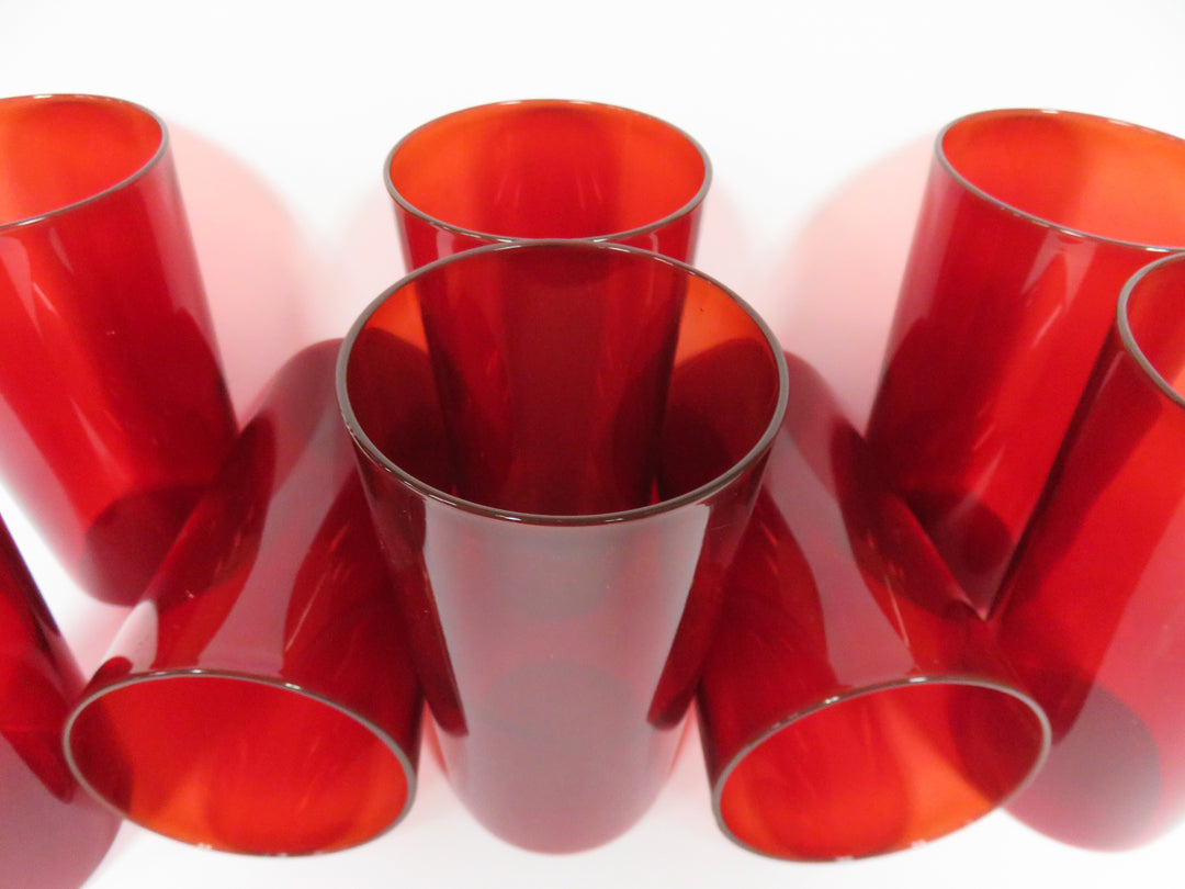 Ruby Red Glass Tumblers