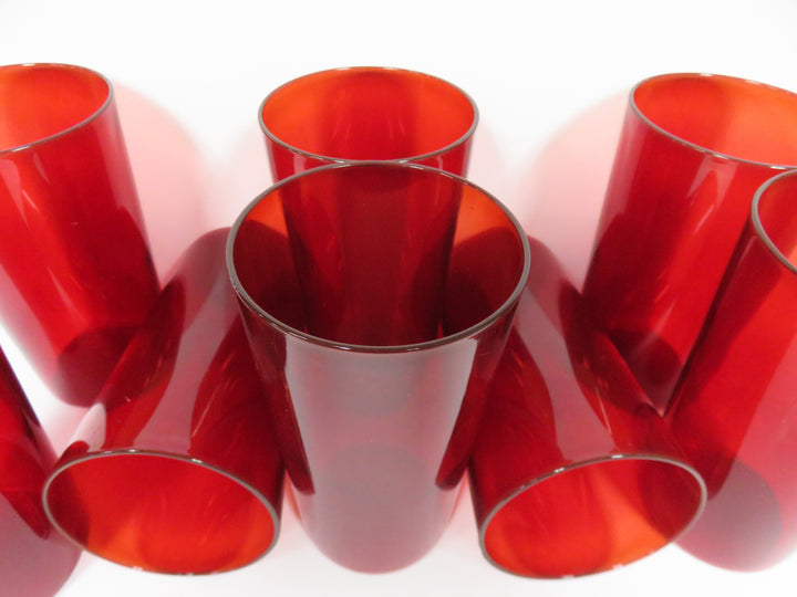 Ruby Red Glass Tumblers
