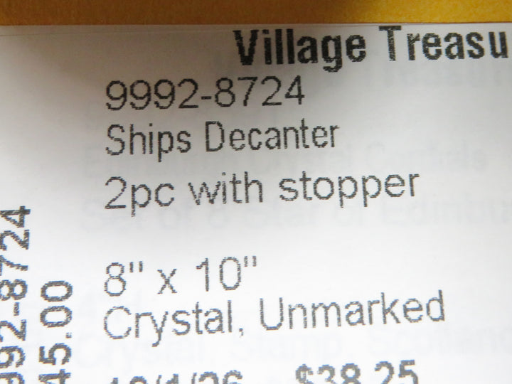 Crystal Ships Decanter