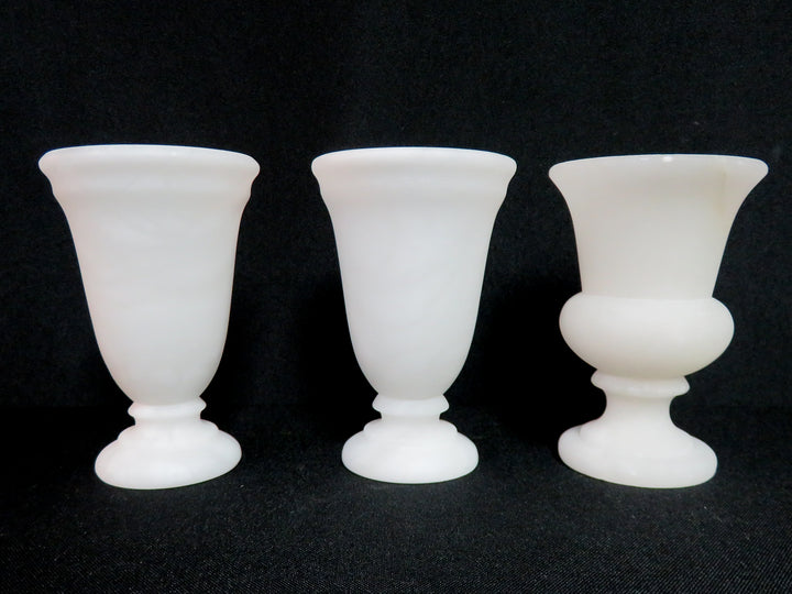 Trio of Alabaster Bud Vases