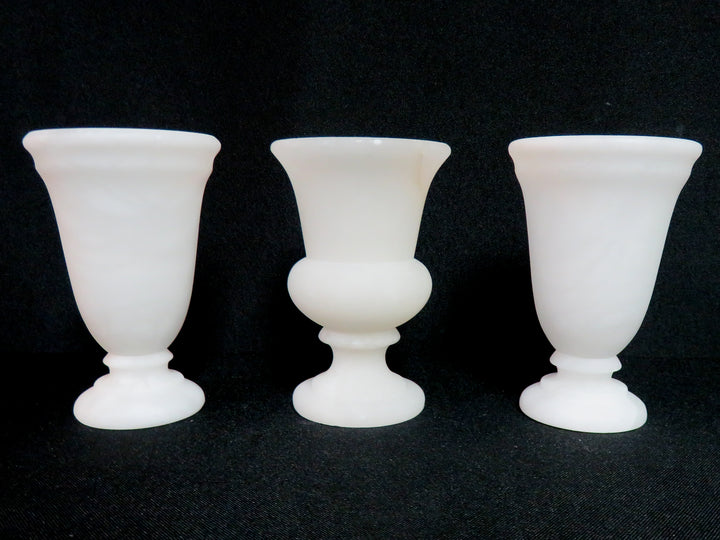 Trio of Alabaster Bud Vases