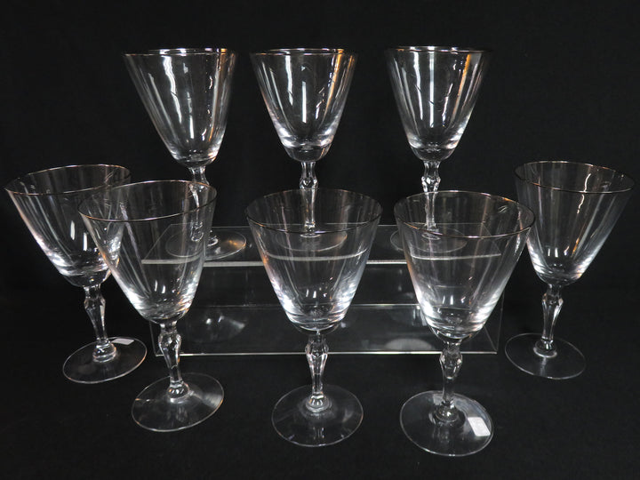 Silver Rimmed Fostoria Wine Glasses