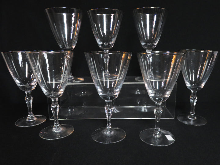 Silver Rimmed Fostoria Wine Glasses
