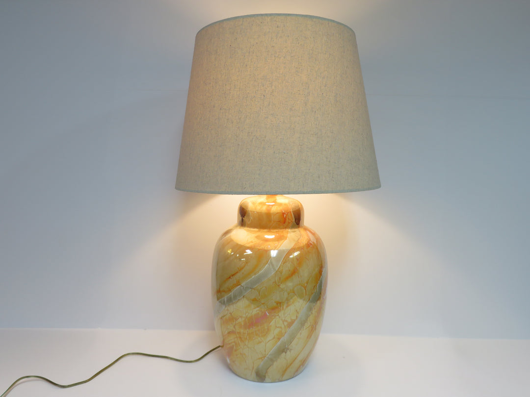 MCM Marbleized Glass Table Lamp