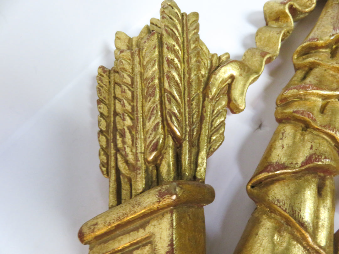 Neoclassic Gilt Wall Sconce Set