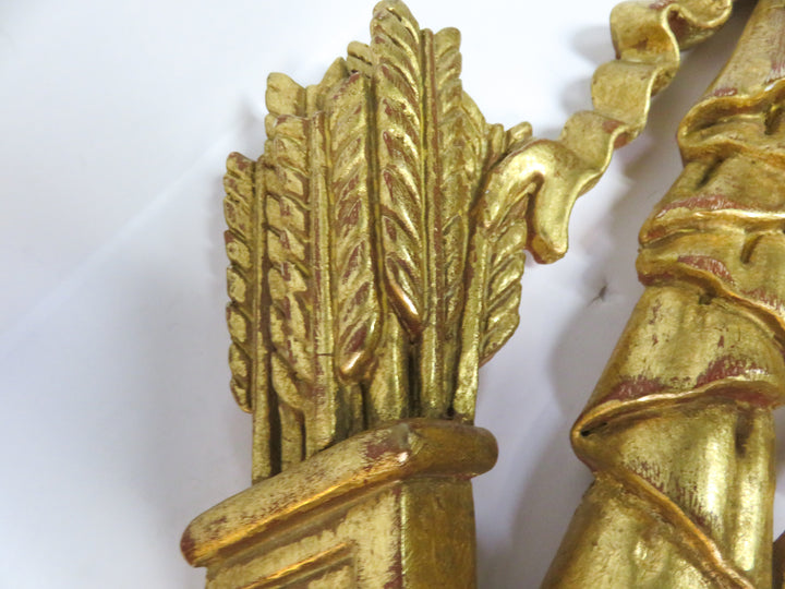 Neoclassic Gilt Wall Sconce Set