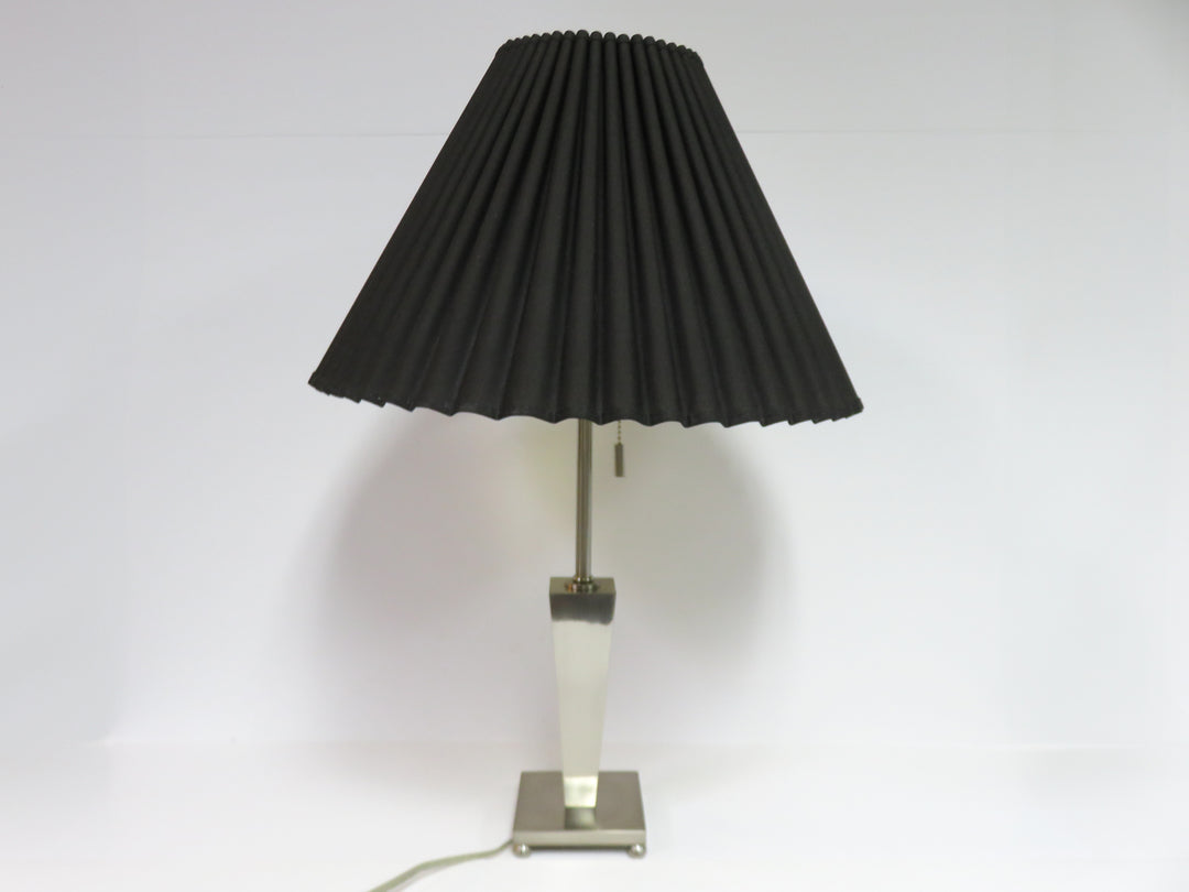 Chrome Column Table Lamp