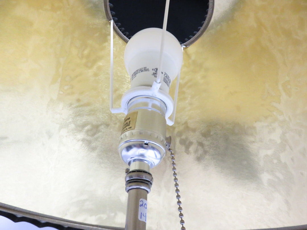 Chrome Column Table Lamp