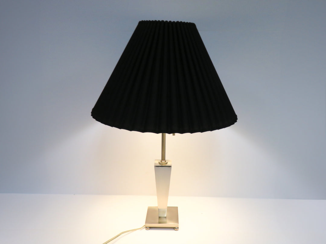 Chrome Column Table Lamp