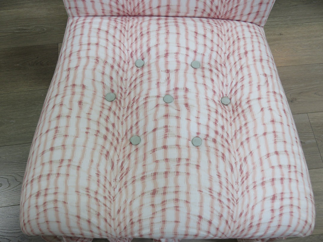 Pastel Upholstered Slipper Chair