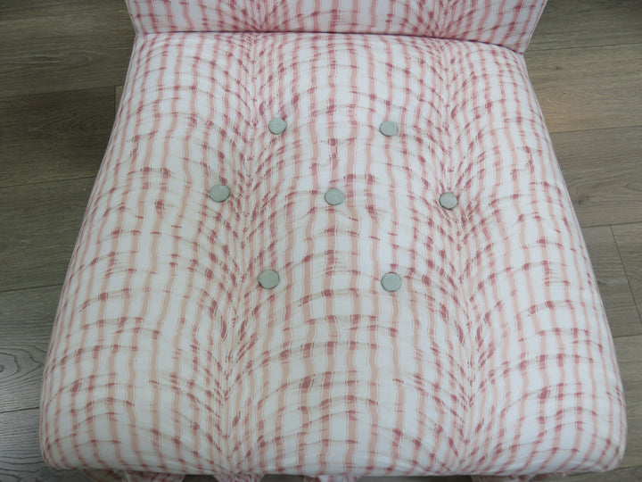 Pastel Upholstered Slipper Chair