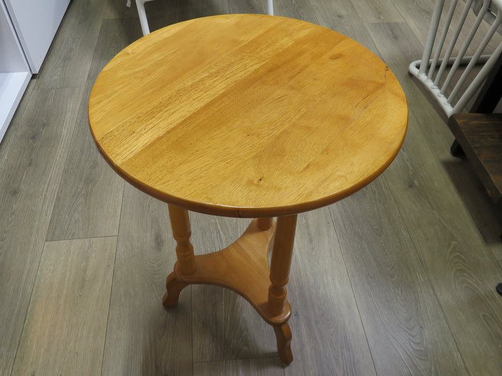 Round Maple Occasional Table