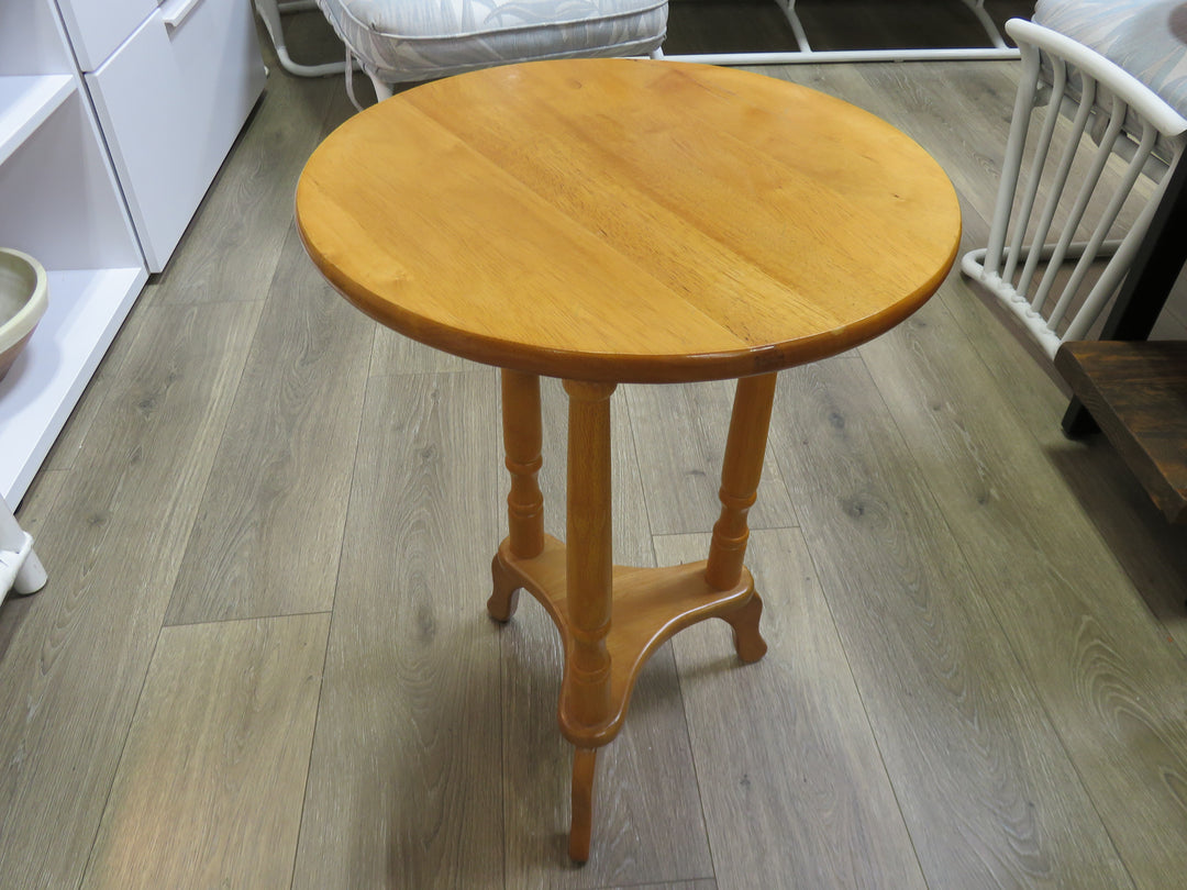 Round Maple Occasional Table